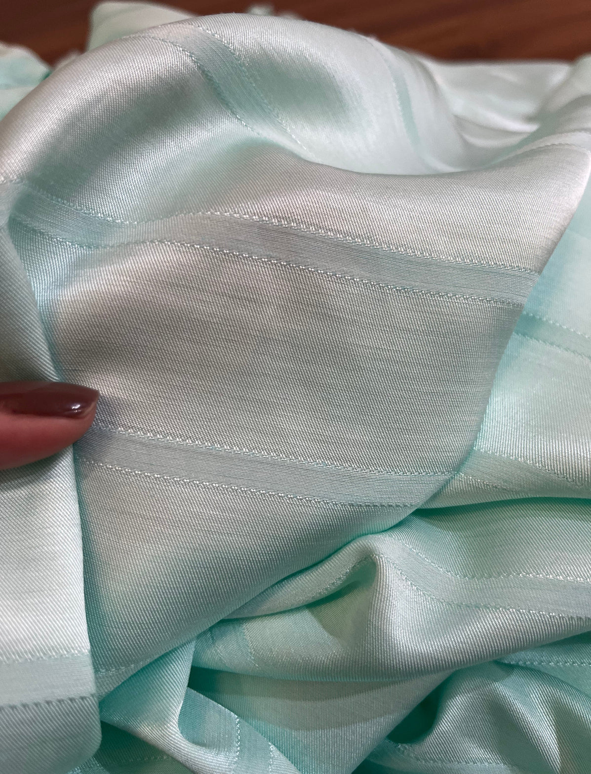 Viscolinho Maquinetado com acabamento acetinado Verde Água - R$ 59,90/metto