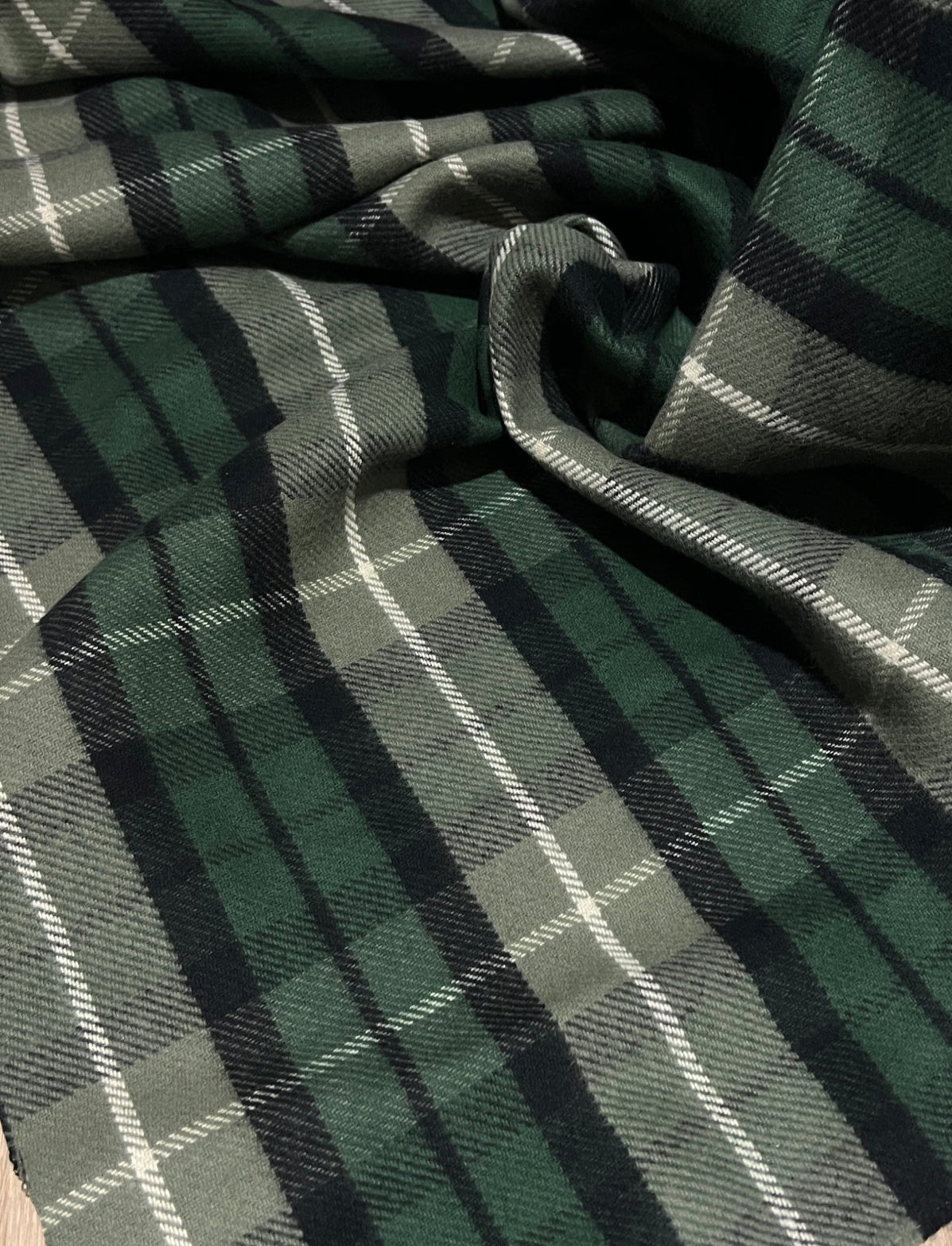 Flanela 100% Algodão Xadrez Verde - R$ 89,90/metro