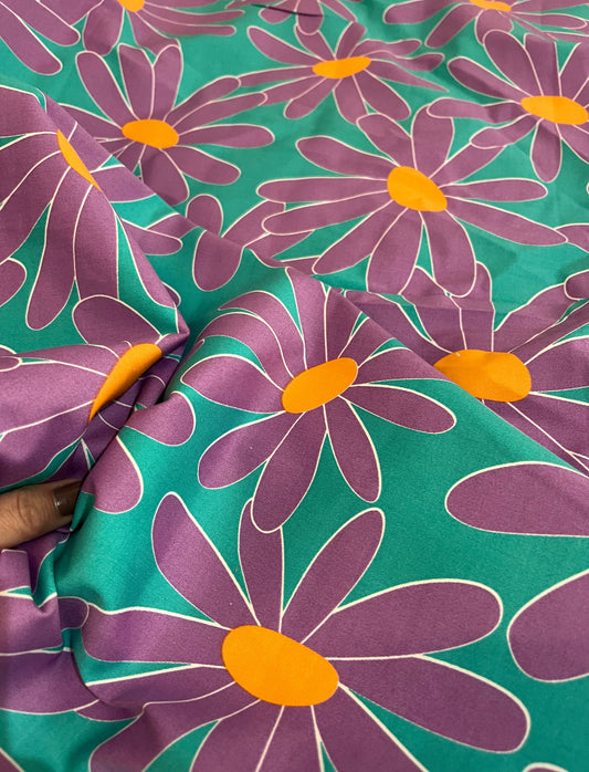 Sarja Estampada Floral com Elastano - R$ 59,90/metro