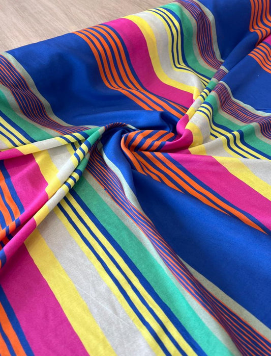 Viscose com seda Listrada - R$ R$ 39,90/metro