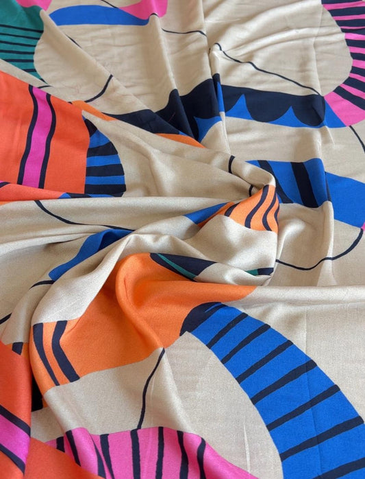 Viscose com Seda Corte Lenço, Canga ou Páreo - R$ 69,90/corte. ( tamanho total do desenho)