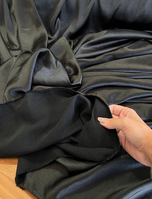 Satin Acetinado Encorpado Preto - R$ 49,90/metro