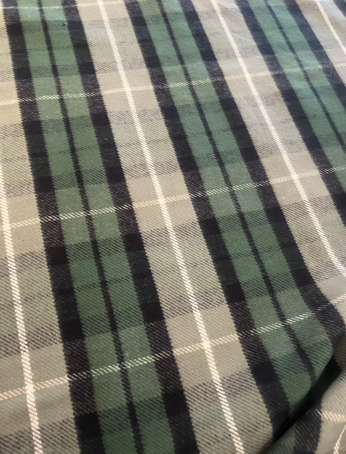 Flanela 100% Algodão Xadrez Verde - R$ 89,90/metro