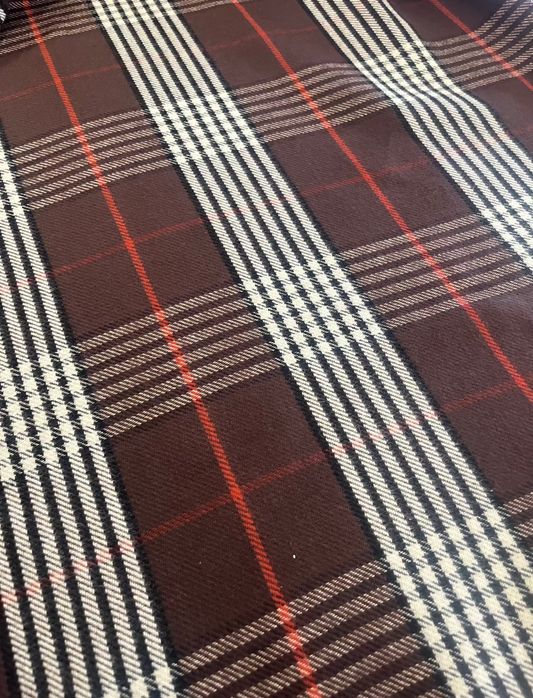 Flanela 100% Algodão Xadrez Marrom - R$ 109,90/metro