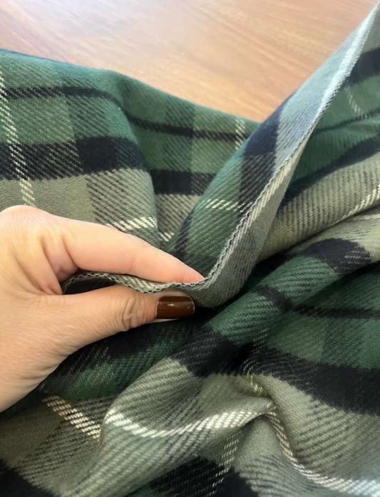 Flanela 100% Algodão Xadrez Verde - R$ 69,90/metro