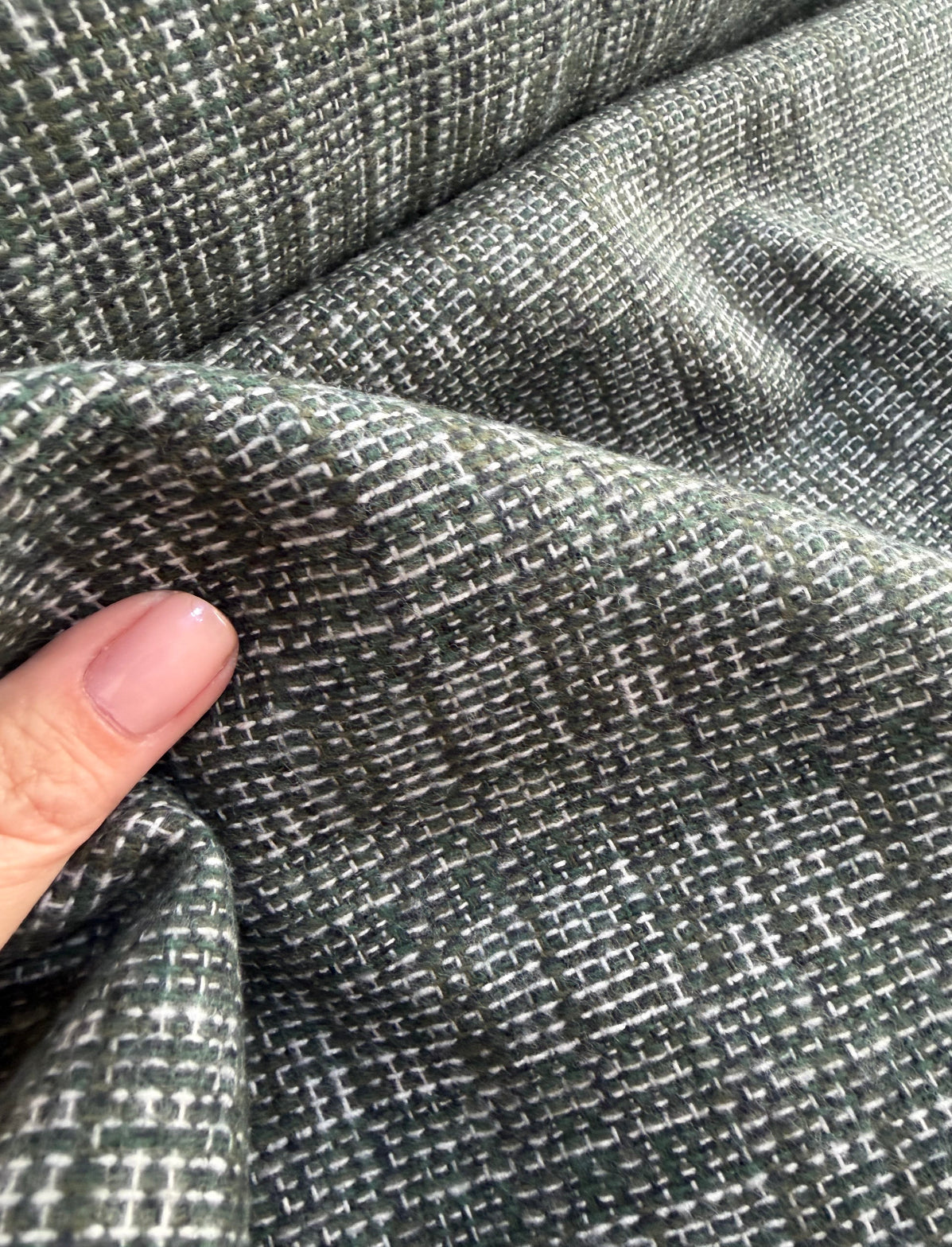 Tweed 100% Algodão Verde Outono - R$ 129,90/metro