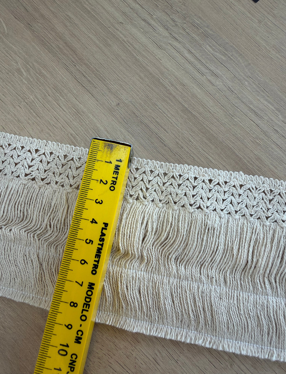 Franja Algodão Cru 8cm - R$ 16,00/metro