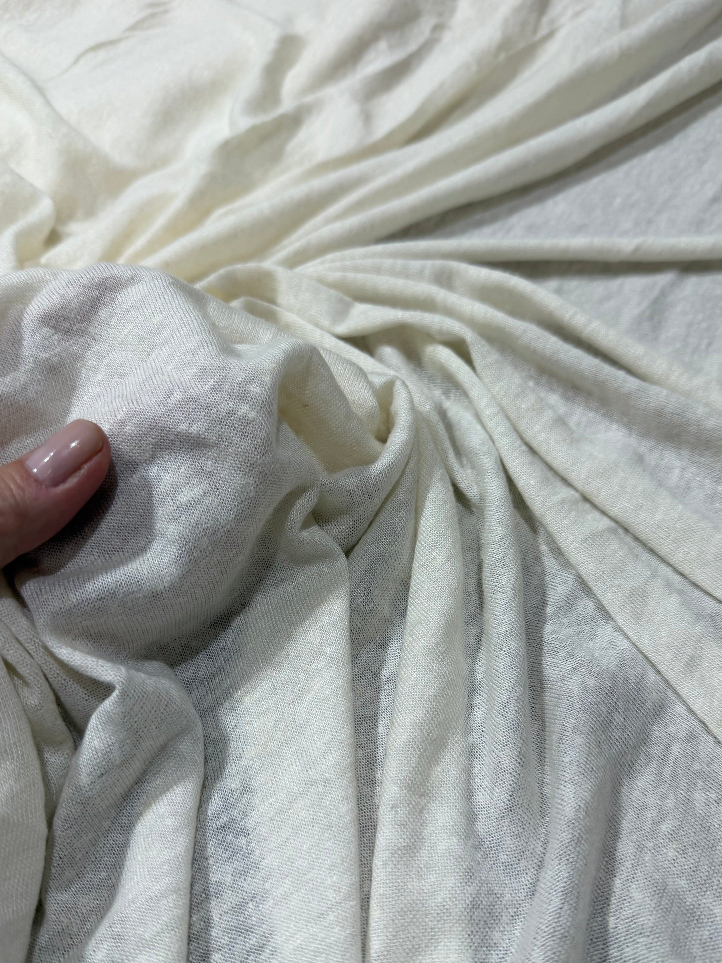 Malha podrinha de viscose com Linho Off - R$ 39,90/metro