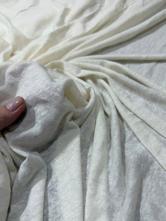 Malha podrinha de viscose com Linho Off - R$ 39,90/metro