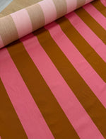 Viscose Estampada Listras Rosa/terracota exclusiva