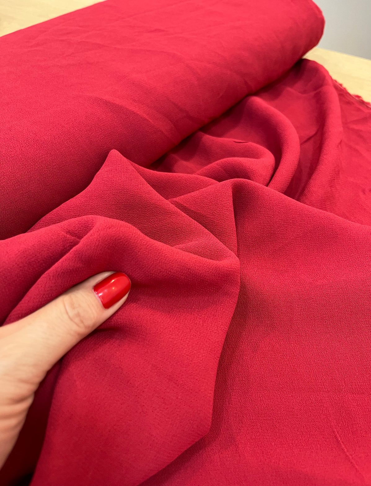 Crepe de viscose Marsala - R$ 39,90/metro