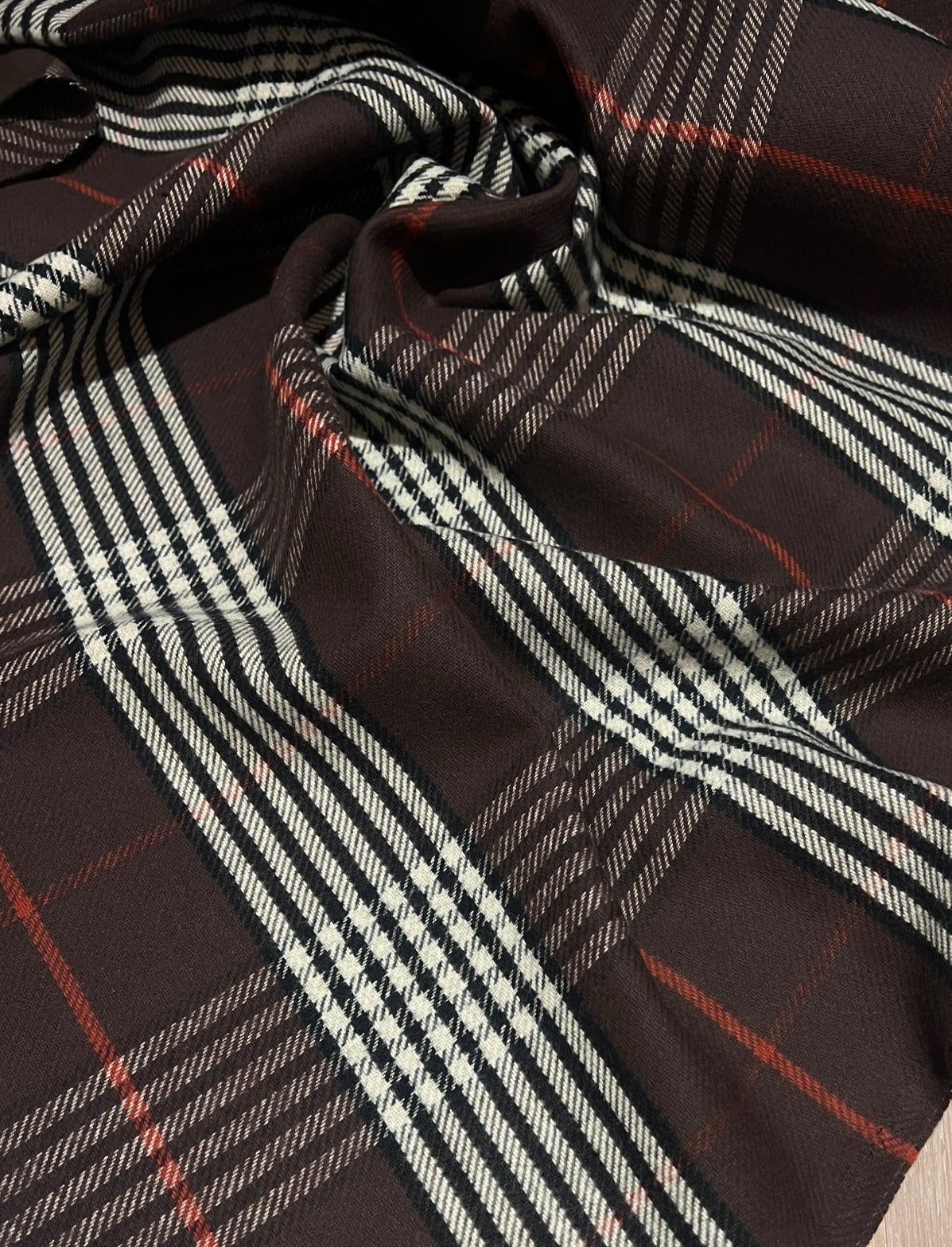 Flanela 100% Algodão Xadrez Marrom - R$ 109,90/metro