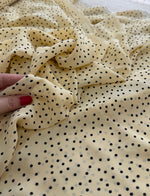 Crepe de viscose Estampado Manteiga poá