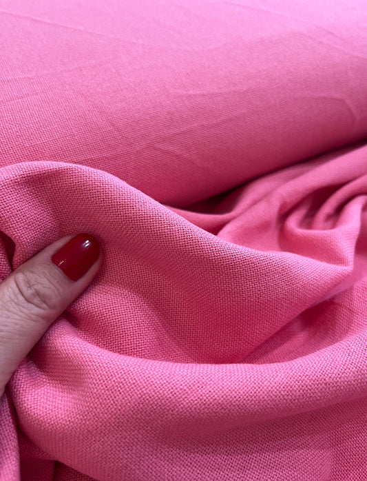 Linho com viscose encorpado Rosa Sustentável  - R$ 69,90/metro