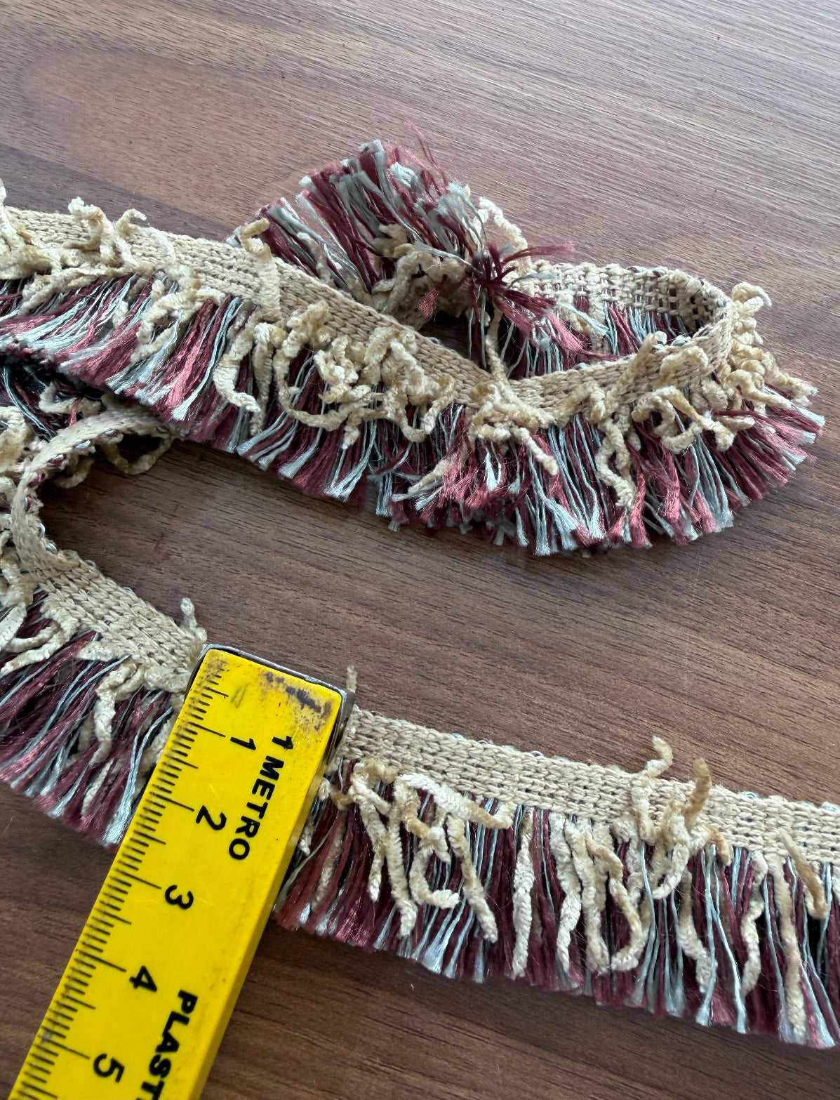 Franja algodão colorida 3cm- R$ 28,00/metro
