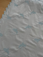 Cambraia Bordada Paisley Azul