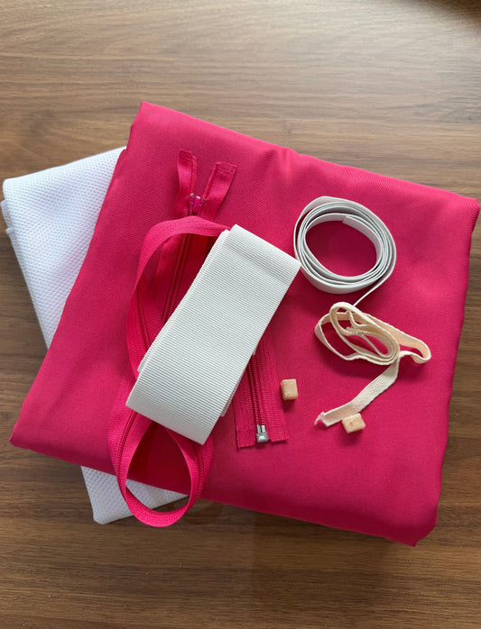 Kit Jaqueta Corta vento + shorts Rosa  - R$ 119,00