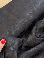Jacquard de viscose Preto