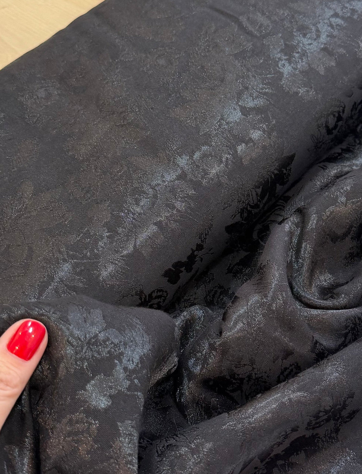 Jacquard de viscose Preto