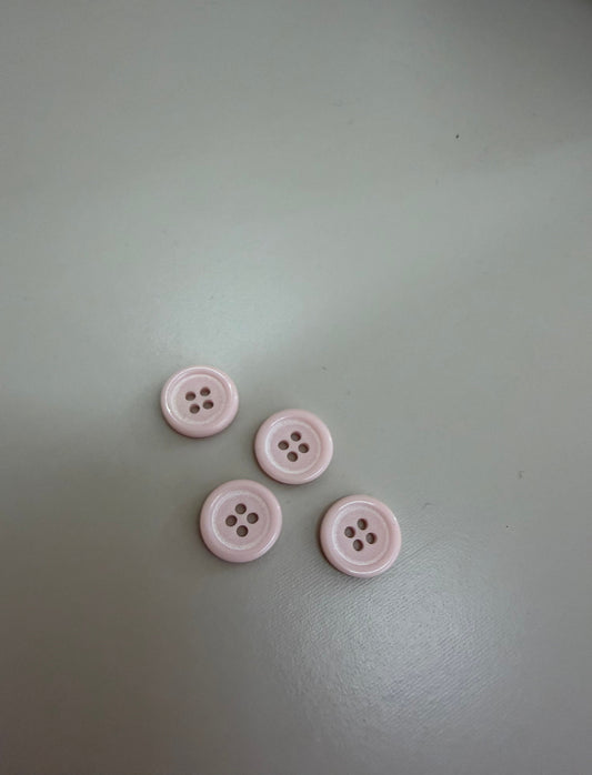 Botão 4 furos Rosa  - R$ 0,25 unidade