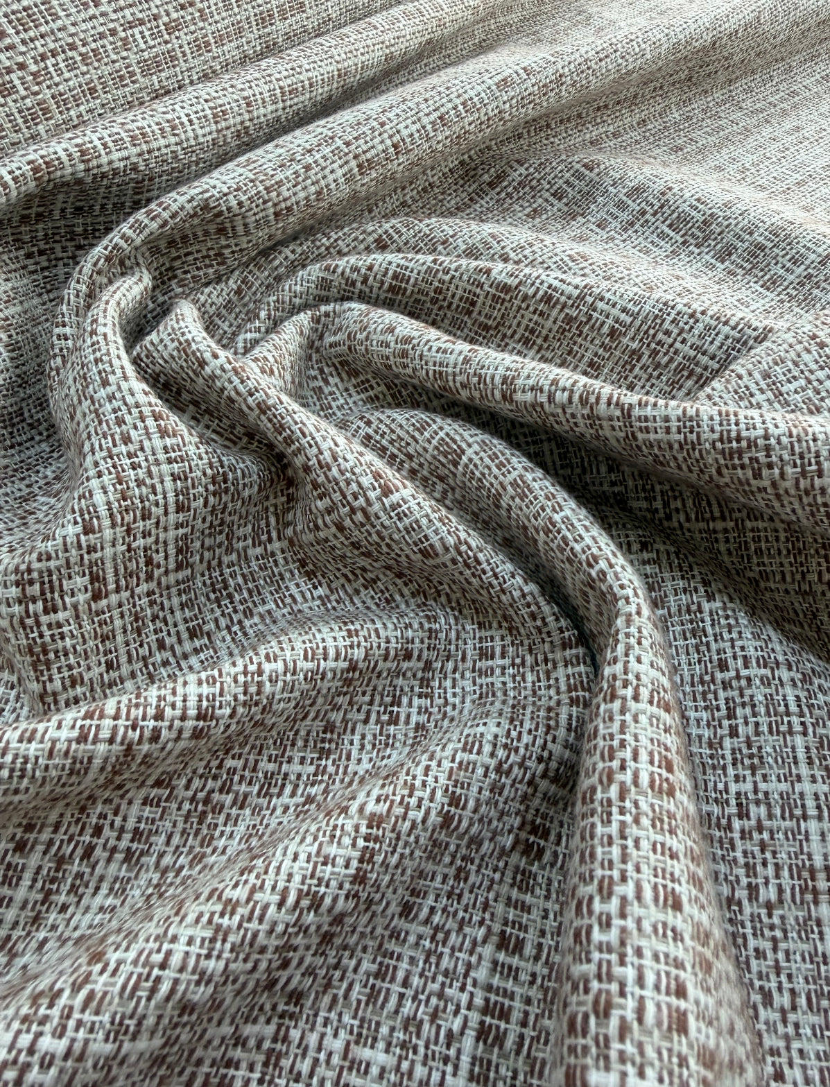 Tweed 100% Algodão Marrom