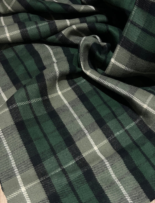Flanela 100% Algodão Xadrez Verde - R$ 89,90/metro