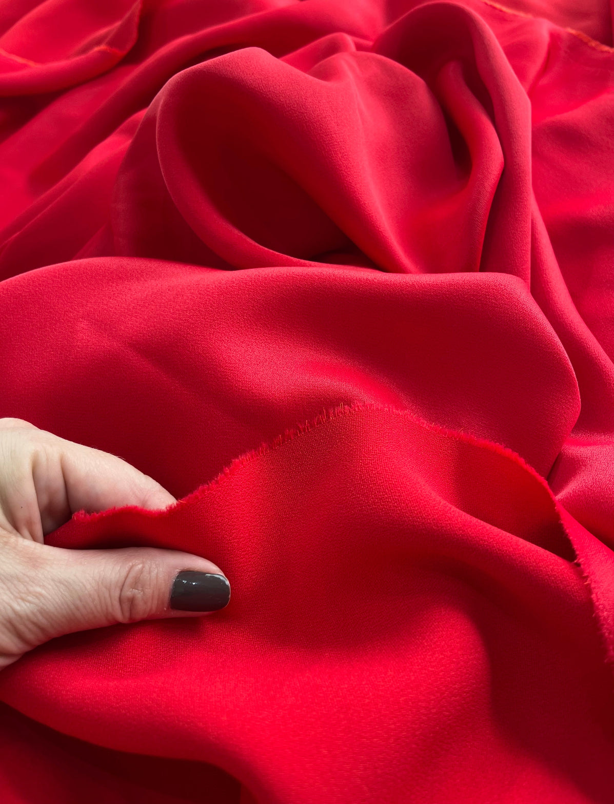 Crepe Patou de Acetato Vermelho