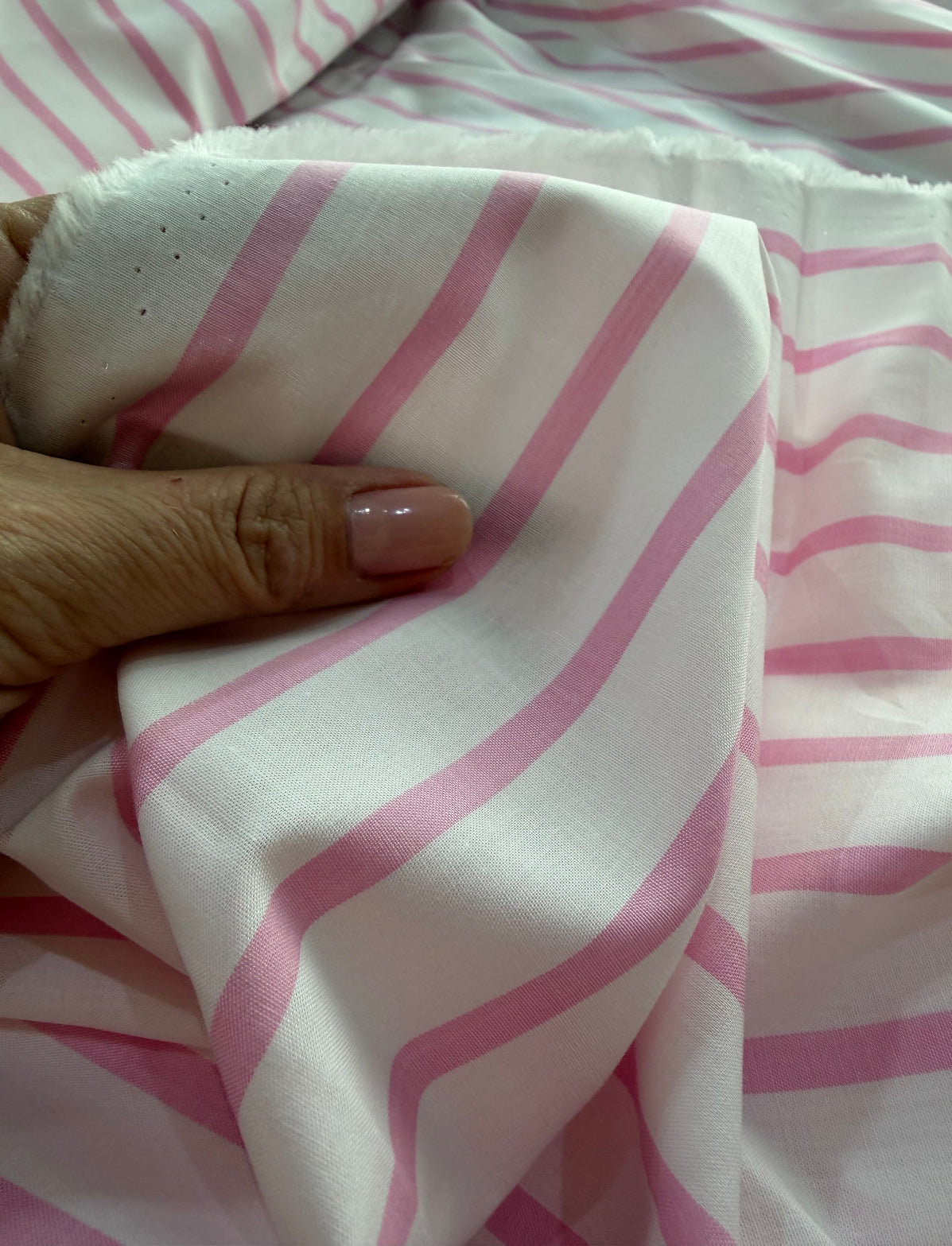 Camisaria 100% algodão Egípcio Branco/Rosa