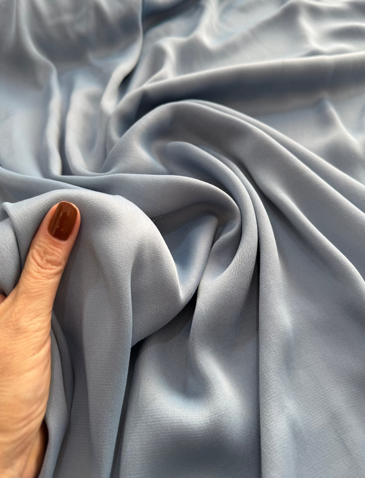 Viscose acetinada encorpada Azul Vintage