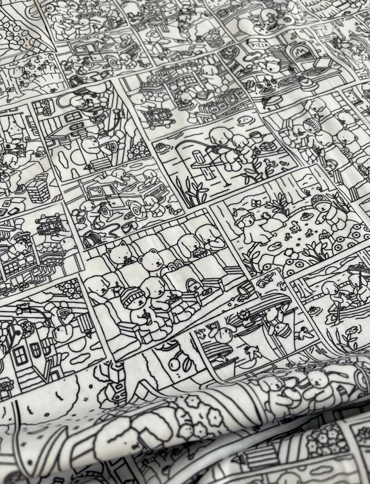 Malha para Pijama Desenhos de colorir - R$ 29,90/metro