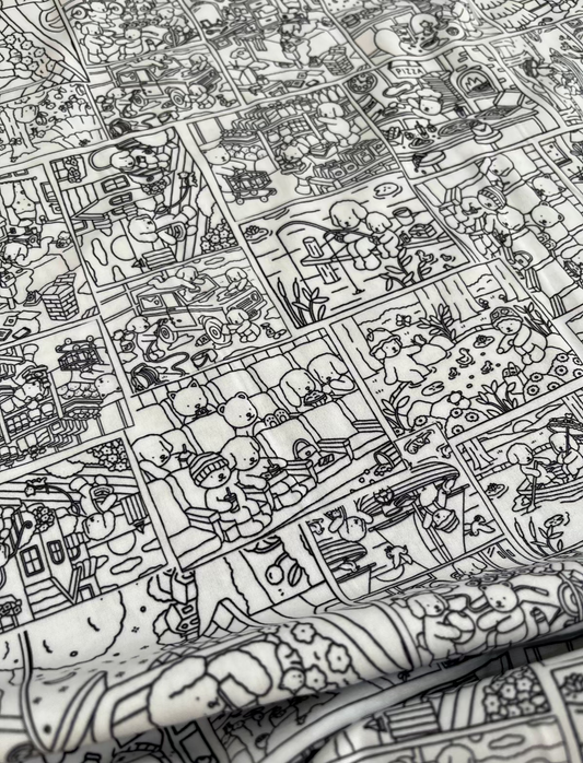 Malha para Pijama Desenhos de colorir - R$ 29,90/metro