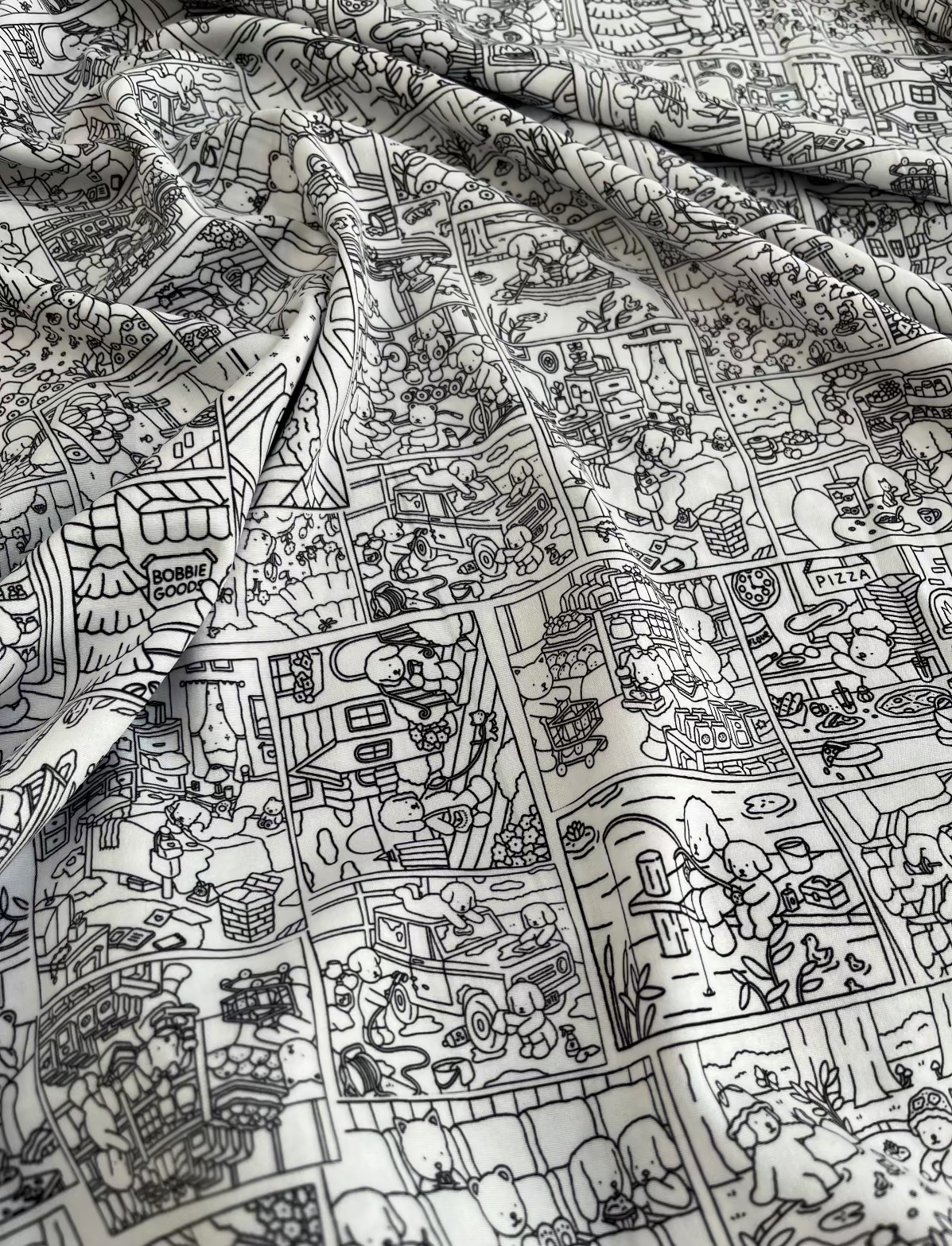 Malha para Pijama Desenhos de colorir - R$ 29,90/metro