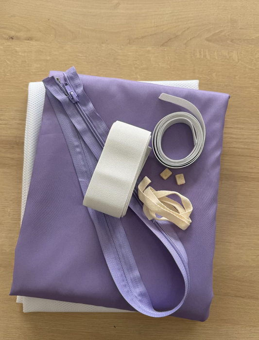Kit Jaqueta Corta vento + shorts Lilás - R$ 119,00