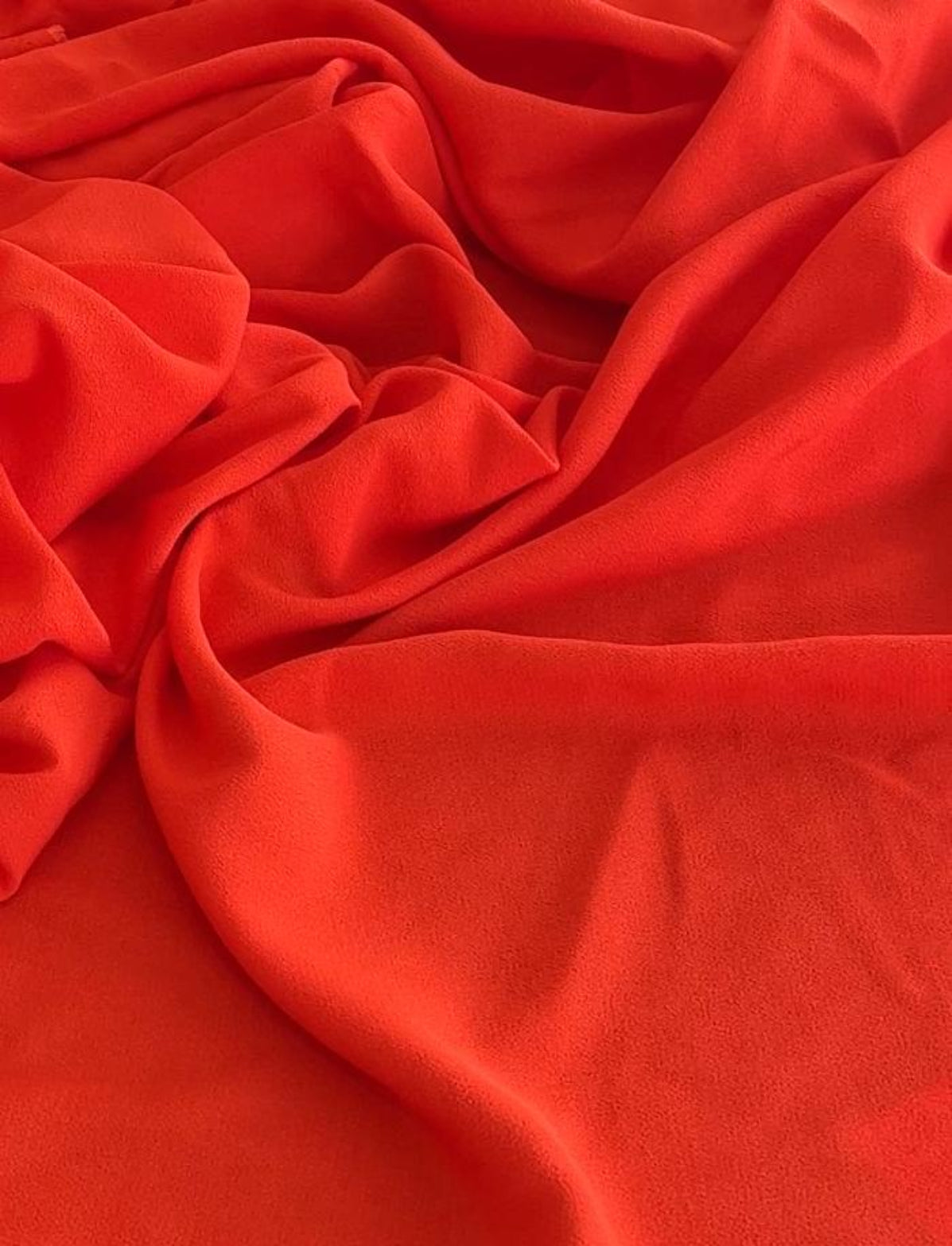 Crepe de viscose Encorpado - Laranja Cenoura- R$ 39,90/metro.