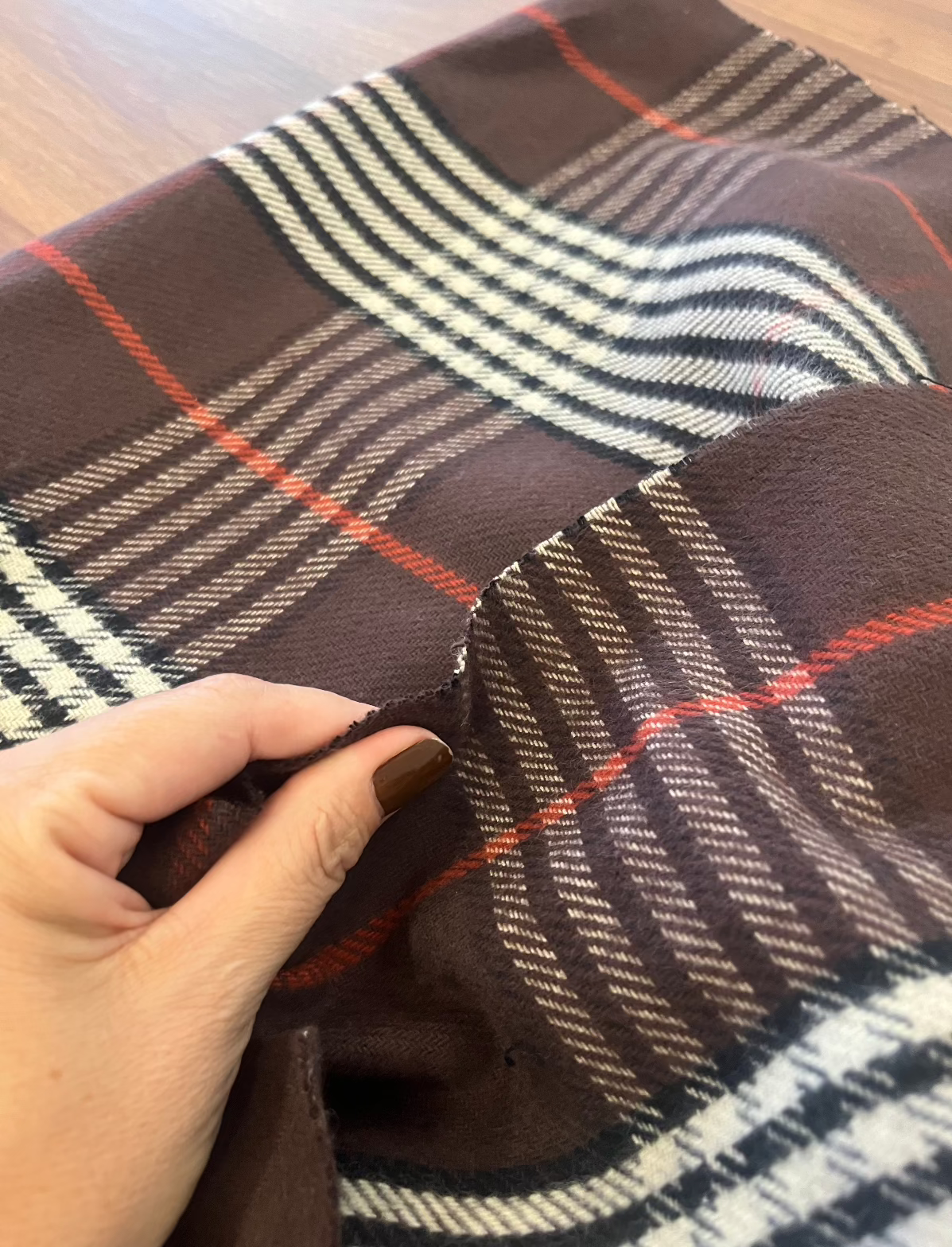 Flanela 100% Algodão Xadrez Marrom - R$ 109,90/metro