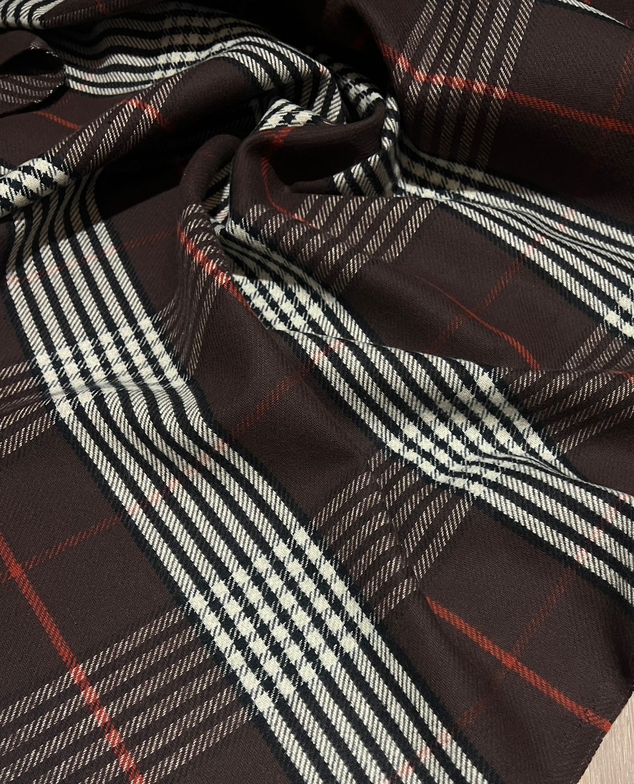 Flanela 100% Algodão Xadrez Marrom - R$ 109,90/metro